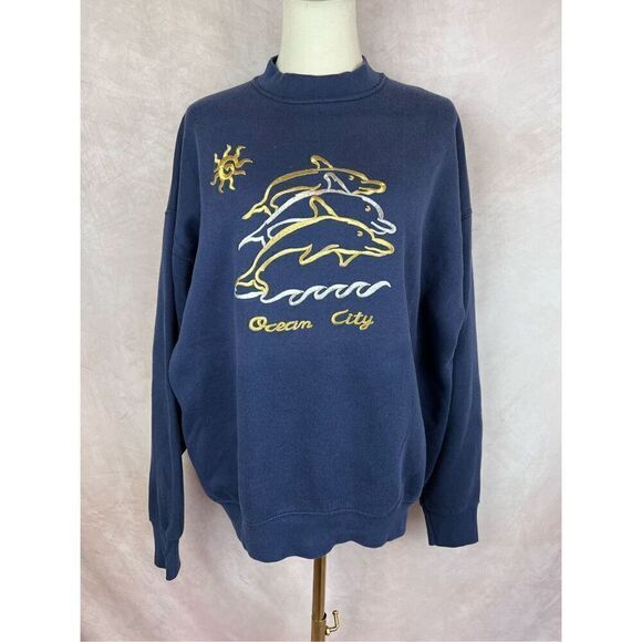 Vintage Ocean City Embroidered Crewneck - Picture 1 of 7